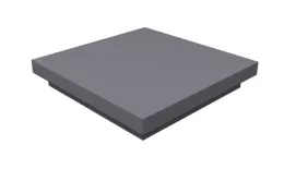 Колпак на столб плоский 390х390мм 0,45 PE с пленкой RAL 7004