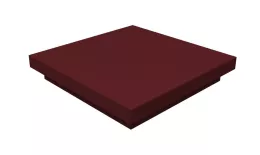 Колпак на столб плоский 510х510мм 0,5 Satin с пленкой RAL 3005