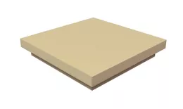 Колпак на столб плоский 390х390мм 0,45 PE с пленкой RAL 1015