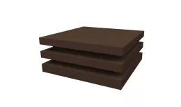 Колпак на столб плоский елка 390х390мм 0,5 Satin Matt с пленкой RAL 8017