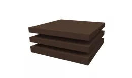 Колпак на столб плоский елка 430х430мм 0,5 Satin Matt TX с пленкой RAL 8017