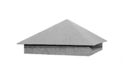 Колпак на столб 400х400мм 0,45 Zn п/ф купить в краснодаре