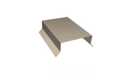 Парапетная крышка прямая 125мм 0,5 Satin с пленкой RAL 1015 светлая слоновая кость (2,5м) купить в краснодаре