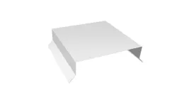 Парапетная крышка прямая 150мм 0,45 PE с пленкой RAL 9003 сигнальный белый (2м) купить в краснодаре