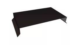 Парапетная крышка прямая 390мм 0,5 Drap TX RAL 9005 черный