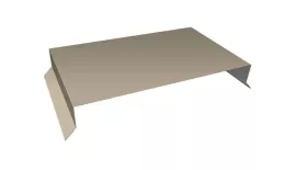 Парапетная крышка прямая 390мм 0,5 Satin с пленкой RAL 1015 светлая слоновая кость (3м) купить в краснодаре