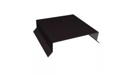 Парапетная крышка прямая 150мм 0,5 Satin с пленкой RAL 9005 черный (2,5м) купить в краснодаре