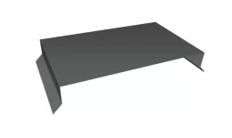Парапетная крышка прямая 250мм 0,45 PE с пленкой RAL 7005 мышино-серый (2м) купить в краснодаре