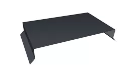 Парапетная крышка прямая 250мм 0,5 Satin с пленкой RAL 7024 мокрый асфальт (2,5м) купить в краснодаре