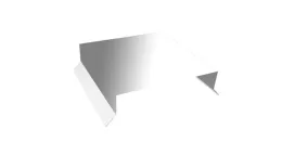 Парапетная крышка прямая 250мм 0,5 Satin с пленкой RAL 9006 бело-алюминиевый