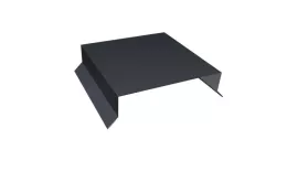 Парапетная крышка прямая 100мм 0,5 Rooftop Бархат RAL 7024 мокрый асфальт