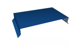 Парапетная крышка прямая 390мм 0,5 Satin с пленкой RAL 5005 сигнальный синий (3м) купить в краснодаре