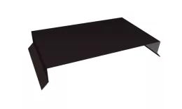 Парапетная крышка прямая 250мм 0,5 PurPro Matt 275 RAL 9005 черный (2,5м) купить в краснодаре