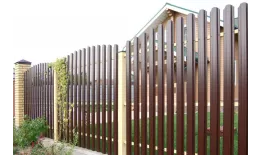 Штакетник Прямоугольный фигурный 0,45 PE RAL 8017 шоколад купить в краснодаре