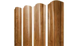 Штакетник Круглый фигурный 0,45 Print Elite Golden Wood TwinColor купить в краснодаре