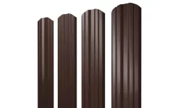 Штакетник Twin фигурный 0,45 Drap TX RAL 8017 шоколад купить в краснодаре