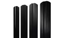 Штакетник Twin фигурный 0,45 PE-Double RAL 9005 черный купить в краснодаре