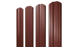 Штакетник Twin фигурный 0,5 Satin RAL 3009 оксидно-красный купить в краснодаре