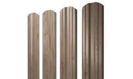 Штакетник Круглый с прямым резом 0,45 Print Elite White Wood TwinColor купить в краснодаре