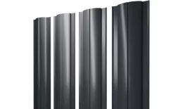 Штакетник Круглый с прямым резом 0,5 GreenCoat Pural BT, matt RR2H3 (RAL 7016 антрацитово-серый) купить в краснодаре