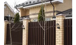 Штакетник Круглый фигурный 0,4 PE-Double RAL 8017 шоколад купить в краснодаре