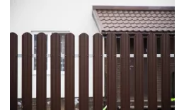 Штакетник Круглый фигурный 0,4 PE-Double RAL 8017 шоколад купить в краснодаре