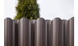 Штакетник Круглый фигурный 0,4 PE-Double RAL 8017 шоколад купить в краснодаре