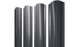 Штакетник Круглый фигурный 0,45 Drap-double TX RAL 7024 мокрый асфальт купить в краснодаре