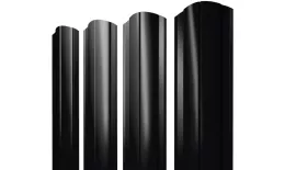 Штакетник Круглый фигурный 0,45 PE-Double RAL 9005 черный купить в краснодаре