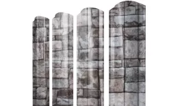 Штакетник Круглый фигурный 0,45 Print Elite Fine Stone TwinColor купить в краснодаре