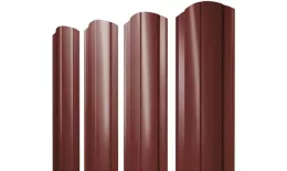 Штакетник Круглый фигурный 0,5 Satin RAL 3009 оксидно-красный купить в краснодаре