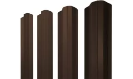 Штакетник М-образный B фигурный 0,45 PE-Double RAL 8017 шоколад купить в краснодаре