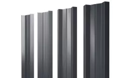 Штакетник М-образный А с прямым резом 0,5 Satin Matt TX RAL 7024 мокрый асфальт купить в краснодаре
