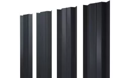 Штакетник М-образный В с прямым резом 0,5 PurPro RAL 7024 мокрый асфальт купить в краснодаре