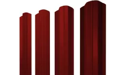 Штакетник М-образный В фигурный 0,45 PE RAL 3011 коричнево-красный купить в краснодаре