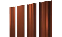 Штакетник М-образный В фигурный 0,5 Satin RAL 8004 терракота купить в краснодаре