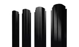 Штакетник П-образный A фигурный 0,5 PurPro RAL 9005 черный купить в краснодаре