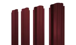 Штакетник П-образный B фигурный 0,45 PE-Double RAL 3005 красное вино купить в краснодаре