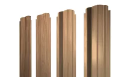 Штакетник П-образный B фигурный 0,45 Print Elite Honey Wood TwinColor купить в краснодаре