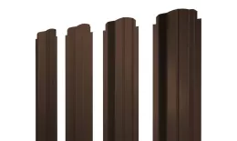 Штакетник П-образный B фигурный 0,5 Satin Matt RAL 8017 шоколад купить в краснодаре