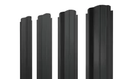 Штакетник П-образный B фигурный 0,5 Satin RAL 7016 антрацитово-серый купить в краснодаре