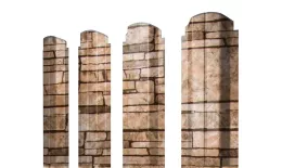 Штакетник П-образный А фигурный 0,45 Print Elite Sand Stone TwinColor купить в краснодаре