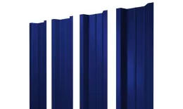 Штакетник П-образный В с прямым резом 0,45 PE RAL 5002 ультрамариново-синий купить в краснодаре