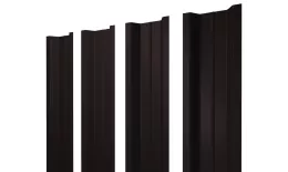 Штакетник П-образный В с прямым резом 0,5 Satin RAL 9005 черный купить в краснодаре