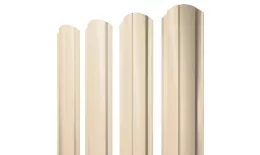 Штакетник Полукруглый Slim фигурный 0,45 Drap TX RAL 1015 светлая слоновая кость