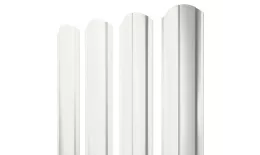 Штакетник Полукруглый Slim фигурный 0,45 Drap TX RAL 9003 сигнальный белый