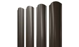 Штакетник Полукруглый Slim фигурный 0,5 Velur X RR 32 темно-коричневый купить в краснодаре