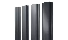 Штакетник Прямоугольный с прямым резом 0,5 GreenCoat Pural BT, matt RR2H3 (RAL 7016 антрацитово-серый) купить в краснодаре