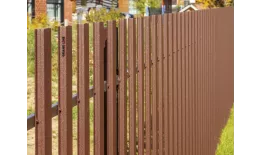 Штакетник Прямоугольный с прямым резом 0,5 Satin Matt RAL 8017 шоколад купить в краснодаре