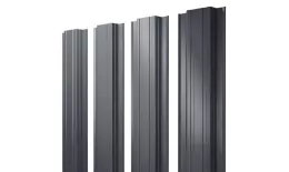 Штакетник Прямоугольный с прямым резом 0,5 Satin Matt TX RAL 7024 мокрый асфальт купить в краснодаре